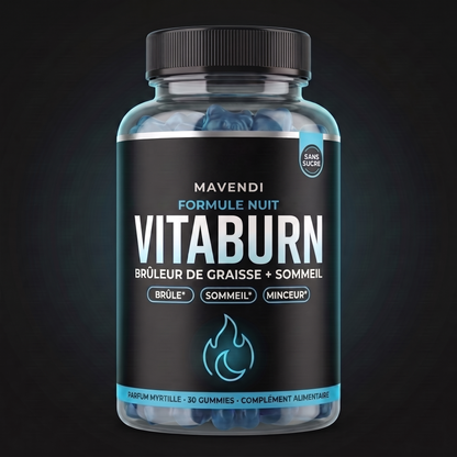 Vitaburn — Formule Nuit | Gummies Brûle-Graisse pour Homme à la Mélatonine
